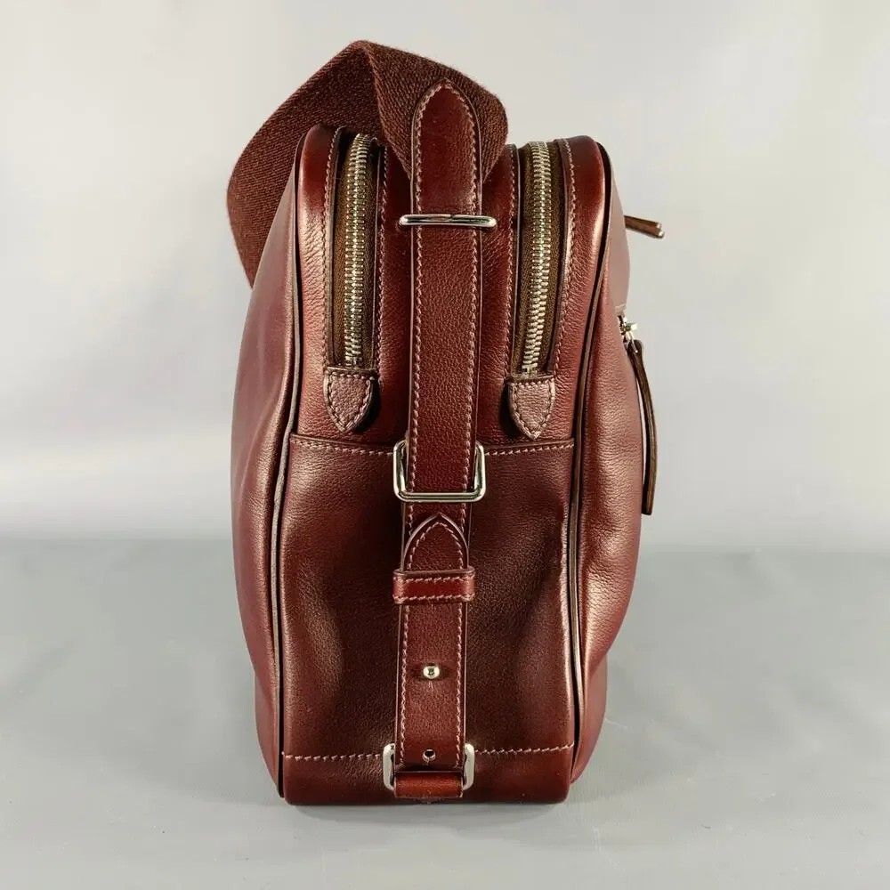 HERMES 2013 Hebdo Reporter Burgundy Togo Leather Palladium Messenger Bag